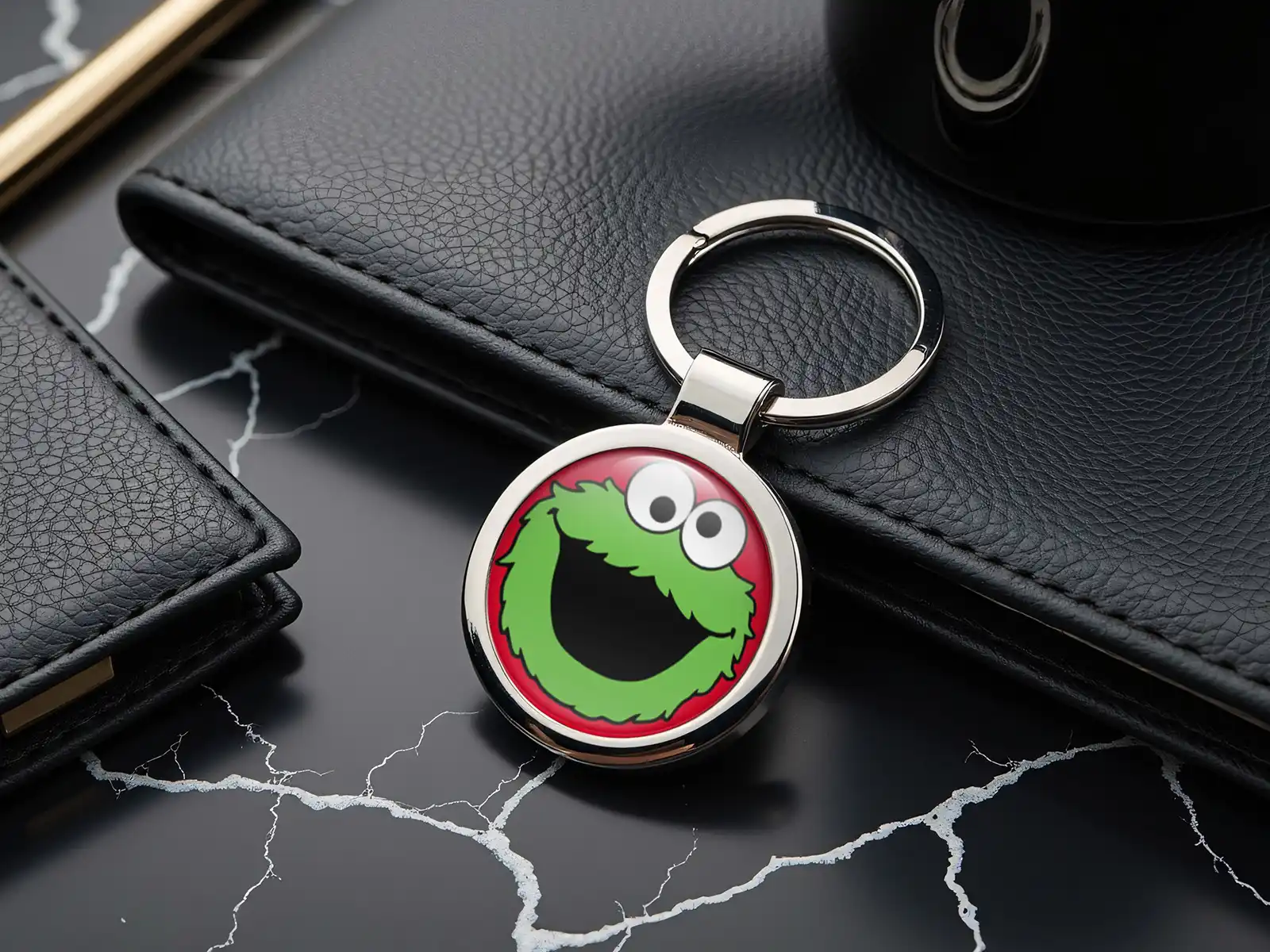 Leather Key Chain Stylish Build Steel Style